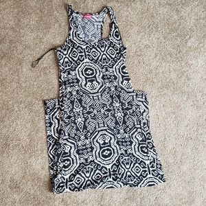 Sasha black and white maxi dress